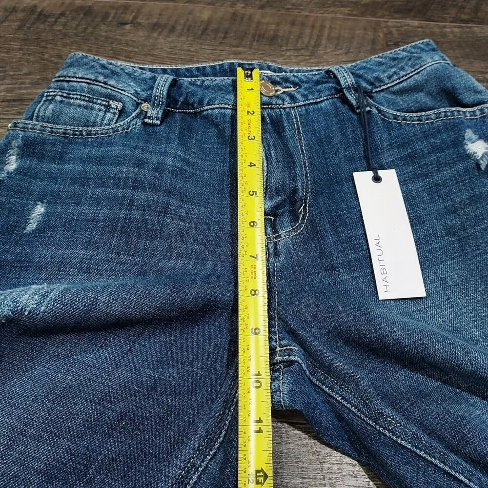 Jeans Habitual Capri Distressed Boyfriend Size 25 Beachcore Summertime 100Cotton - Picture 8 of 13